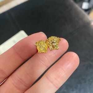 Gold Medusa Stud Earrings